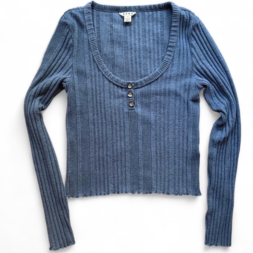 Aero Ribbed Long Sleeve Top – Size Medium